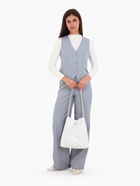 Сумка - мешок женская без застёжки, 35×7×33 см, со стёжкой, белая - Фото 13