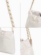 Сумка - мешок женская без застёжки, 35×7×33 см, со стёжкой, белая - Фото 3