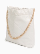 Сумка - мешок женская без застёжки, 35×7×33 см, со стёжкой, белая - Фото 8