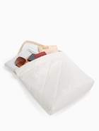 Сумка - мешок женская без застёжки, 35×7×33 см, со стёжкой, белая - Фото 9