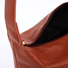 Сумка женская багет на молнии, 32×14×22 см, коричневая - Фото 3