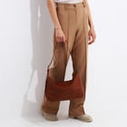 Сумка женская багет на молнии, 32×14×22 см, коричневая - Фото 2