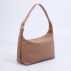 Сумка женская багет на молнии, 32×14×22 см, бежевая - Фото 4