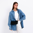 Сумка женская кросс-боди на молнии, 24×7×13 см, чёрная - Фото 2