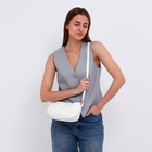 Сумка женская кросс-боди на молнии, 24×7×13 см, белая - Фото 2