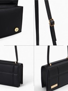 Сумка женская мессенджер на магнитах, 19×5×13 см, чёрная - Фото 3