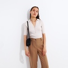 Сумка женская мессенджер на магнитах, 19×5×13 см, чёрная - Фото 4