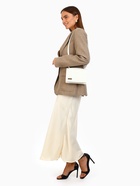 Сумка женская мессенджер на магнитах, 19×5×13 см, белая - Фото 11