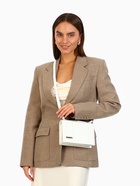 Сумка женская мессенджер на магнитах, 19×5×13 см, белая - Фото 12