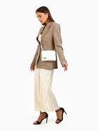 Сумка женская мессенджер на магнитах, 19×5×13 см, белая - Фото 13