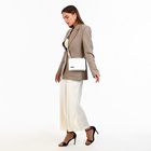 Сумка женская мессенджер на магнитах, 19×5×13 см, белая - Фото 8