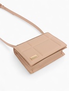 Сумка женская мессенджер на магнитах, 19×5×13 см, бежевая - Фото 8