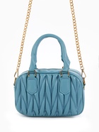 Сумка женская саквояж на молнии, 19×7×14 см, голубая - Фото 7