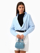 Сумка женская саквояж на молнии, 19×7×14 см, голубая - Фото 11