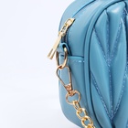 Сумка женская саквояж на молнии, 19×7×14 см, голубая - Фото 9