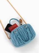 Сумка женская саквояж на молнии, 19×7×14 см, голубая - Фото 3