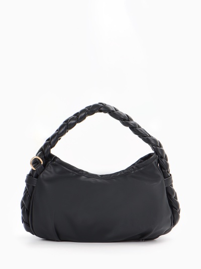 Сумка женская багет на молнии, 24×6×15.5 см, чёрная