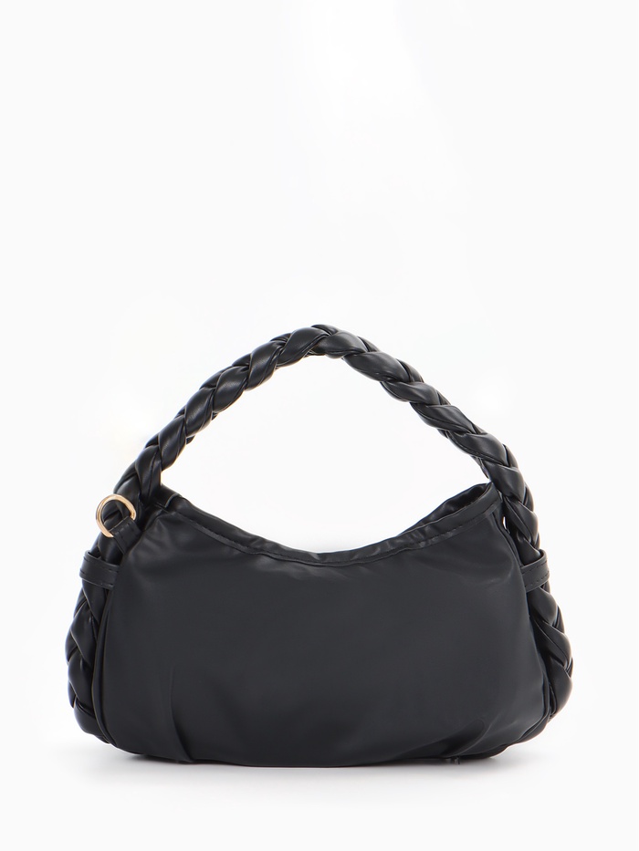 Сумка женская багет на молнии, 24×6×15.5 см, чёрная - Фото 1