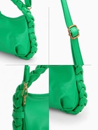 Сумка женская багет на молнии, 24×6×15.5 см, зелёная - Фото 5