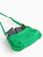 Сумка женская багет на молнии, 24×6×15.5 см, зелёная - Фото 4