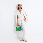 Сумка женская багет на молнии, 24×6×15.5 см, зелёная - Фото 10