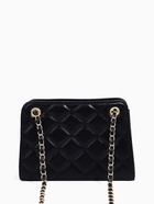 Сумка-клатч на молнии, на длинной цепочке, со стёжкой, чёрная - Фото 8