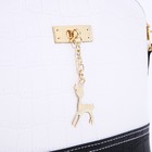 Сумка женская на молнии, цвет белый - фото 22352618