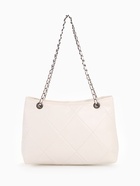 Сумка-шопер женская на молнии, размер 29×8×20 см, белая - Фото 2