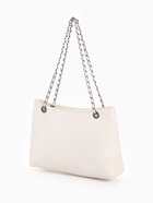 Сумка-шопер женская на молнии, размер 29×8×20 см, белая - Фото 3