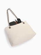 Сумка-шопер женская на молнии, размер 29×8×20 см, белая - Фото 9