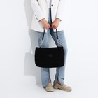 Сумка женская на молнии, цвет чёрный - фото 22352678