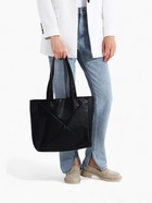 Сумка-шопер женская на молнии, размер 39×9×30 см, однотонная, чёрная - Фото 9