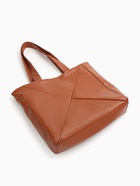 Сумка-шопер женская на молнии, размер 39×9×30 см, однотонная, рыжая - Фото 6