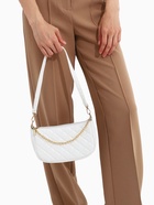 Сумка женская багет на молнии, 22×6×13 см, белая - фото 60010450