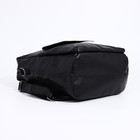 Рюкзак женский из искусственной кожи на молнии, 2 кармана, цвет чёрный - Фото 5
