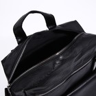 Рюкзак женский из искусственной кожи на молнии, 2 кармана, цвет чёрный - Фото 6