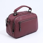 Сумка женская саквояж на молнии, 23×10×15 см, розовая - Фото 3