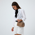 Сумка женская саквояж на молнии, 23×10×15 см, бежевая - Фото 10