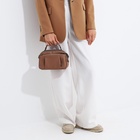 Сумка женская саквояж на молнии, 23×10×15 см, бежевая - Фото 11