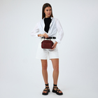 Сумка женская саквояж на молнии, 23×10×15 см, бордовая - Фото 2