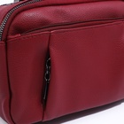 Сумка женская саквояж на молнии, 23×10×15 см, бордовая - Фото 8
