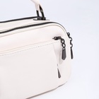 Сумка женская, саквояж, на молнии, 23×10×15 см, белая - Фото 6