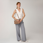 Сумка женская мессенджер на магните, 24×10×15 см, бежевая - Фото 10