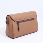 Сумка женская мессенджер на магните, 24×10×15 см, бежевая - Фото 3