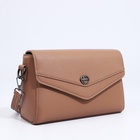 Сумка женская мессенджер на магните, 24×10×15 см, бежевая - Фото 4