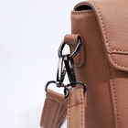 Сумка женская мессенджер на магните, 24×10×15 см, бежевая - Фото 6