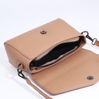 Сумка женская мессенджер на магните, 24×10×15 см, бежевая - Фото 9