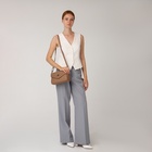 Сумка женская мессенджер на магните, 24×10×15 см, бежевая - Фото 12