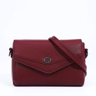 Сумка женская мессенджер на магните, 24×10×15 см, бордовая - Фото 3
