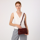 Сумка женская мессенджер на магните, 24×10×15 см, бордовая - Фото 2